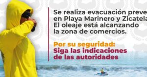 Activan bandera roja en Puerto Escondido por mar de fondo; reportan sargazo en Quintana Roo y limpieza en Veracruz