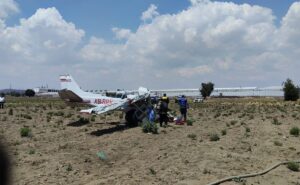 Avioneta se desploma en Huejotzingo tras falla mecánica; deja tres muertos y un herido