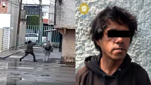 Detienen a hombre captado en video golpeando a transeúnte en Iztacalco